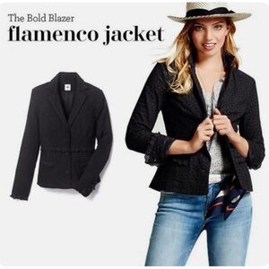 CAbi Flamenco Eyelet black bold blazer sizes 6 nwot